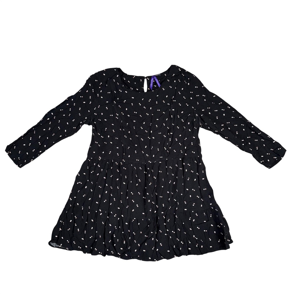Seraphine Nursing Tunic Women Size 12 Black Polka Dot Excellent Maternity Top